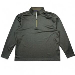 Buki Collection 1/4 Zip Pullover Olive Green Sweatshirt Comfort Stretch Men's XL